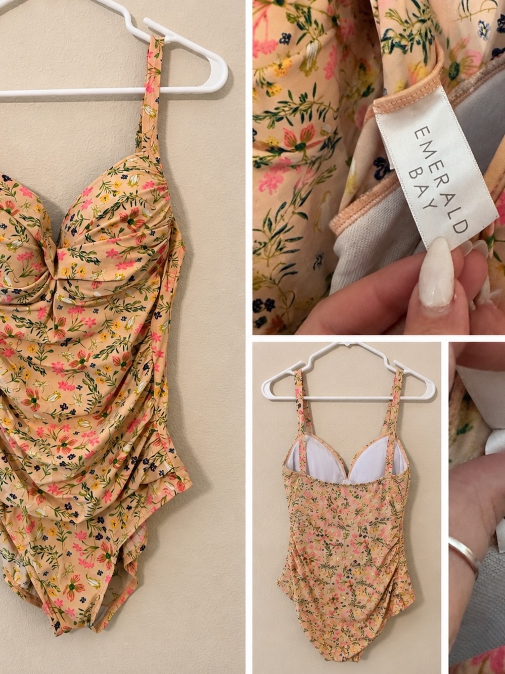 Emerald Bay Yellow Floral Girls' One-Piece Swimsuit